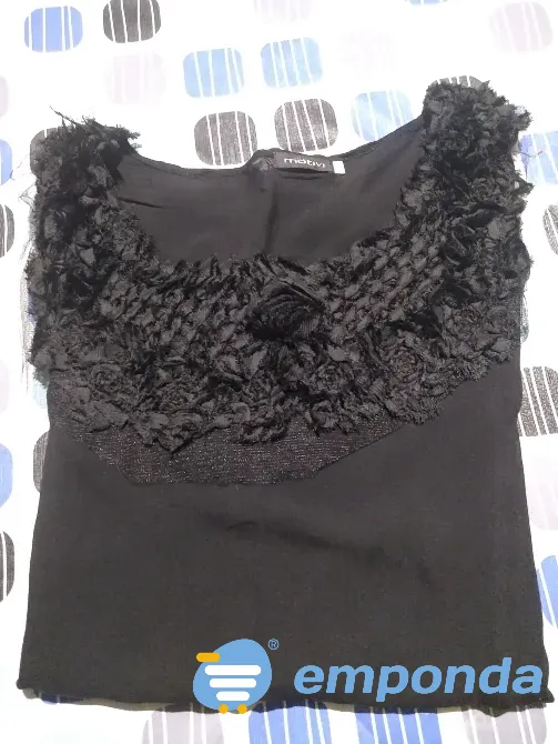 Blusa, camisola con pechera de raso. “Motivi”. IMPECABLE Floresta - imagen 7