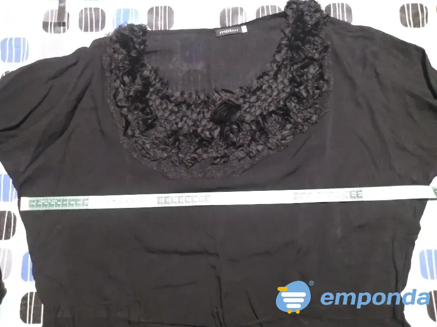 Blusa, camisola con pechera de raso. “Motivi”. IMPECABLE Floresta - imagen 3