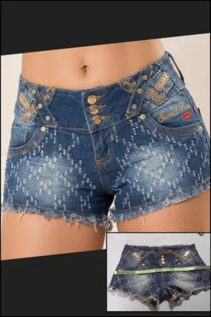 Mini short de jean elastizado. Impecable Floresta