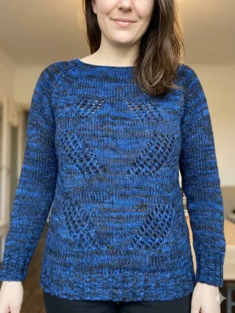 Sweater calado azul Floresta