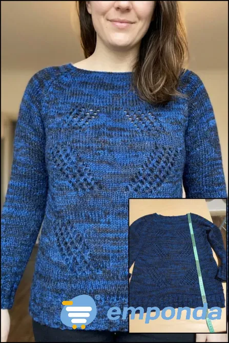 Sweater calado azul Floresta - imagen 1
