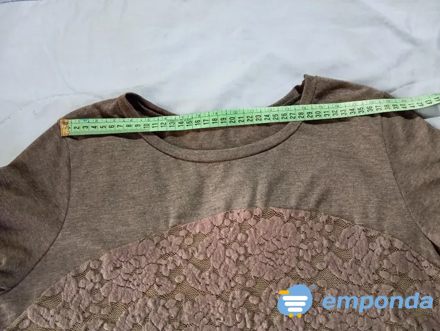 Remera delicada manga larga, combinada. Impecable Floresta - imagen 4