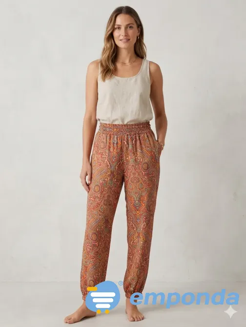 Pantalon tipo babucha o de yoga. Zara. Impecable Floresta - imagen 1