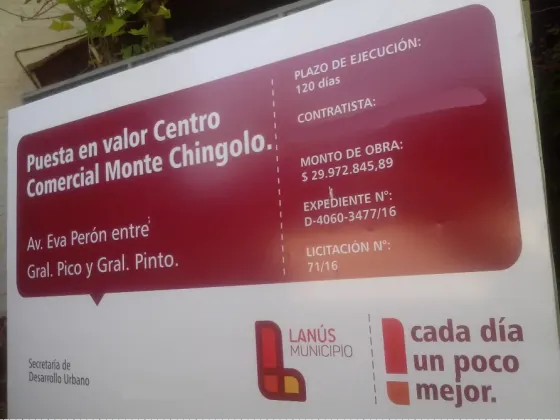 Cartel inicio de obra para arquitectos Lanús
