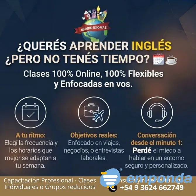 INGLES ONLINE INDIVIDUAL ADULTOS - Apoyo escolar prim/secun Barranqueras - imagen 2