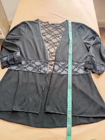 Saco abierto tipo cardigan, combinado Floresta