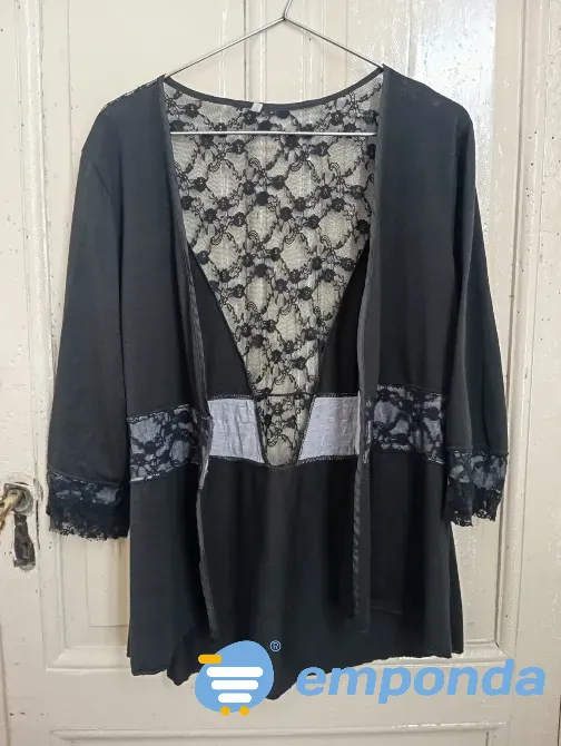 Saco abierto tipo cardigan, combinado Floresta - imagen 2