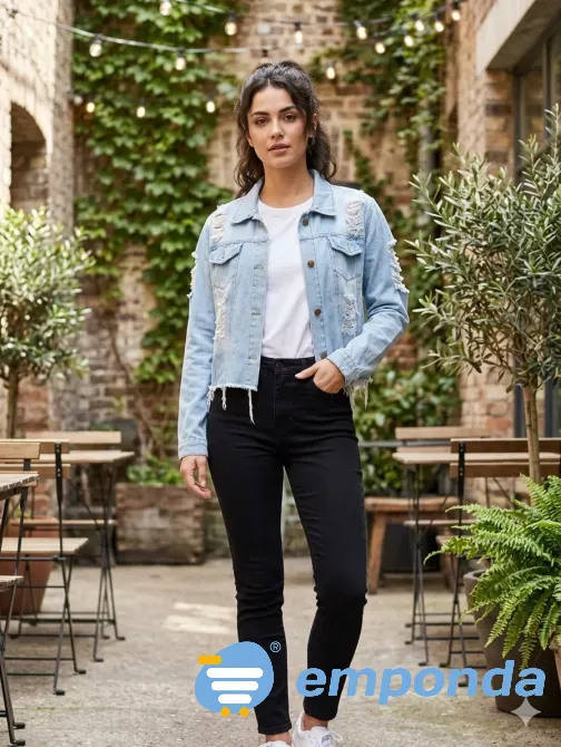 Campera de jean con roturas. Perfecto estado Floresta - imagen 1