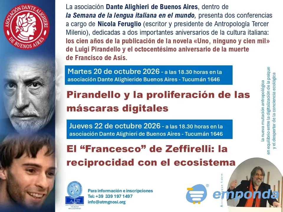 Conferencias PIRANDELLO y SAN FRANCISCO de Nicola Feruglio San Nicolás - imagen 1