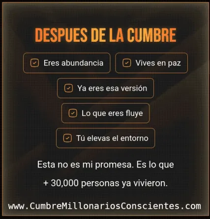 Ven a la Cumbre Millonarios Conscientes 2026 Buenos Aires Palermo
