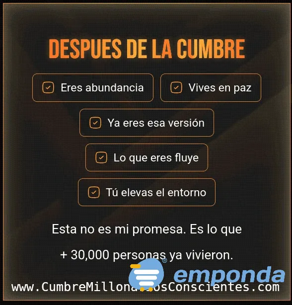 Ven a la Cumbre Millonarios Conscientes 2026 Buenos Aires Palermo - imagen 3
