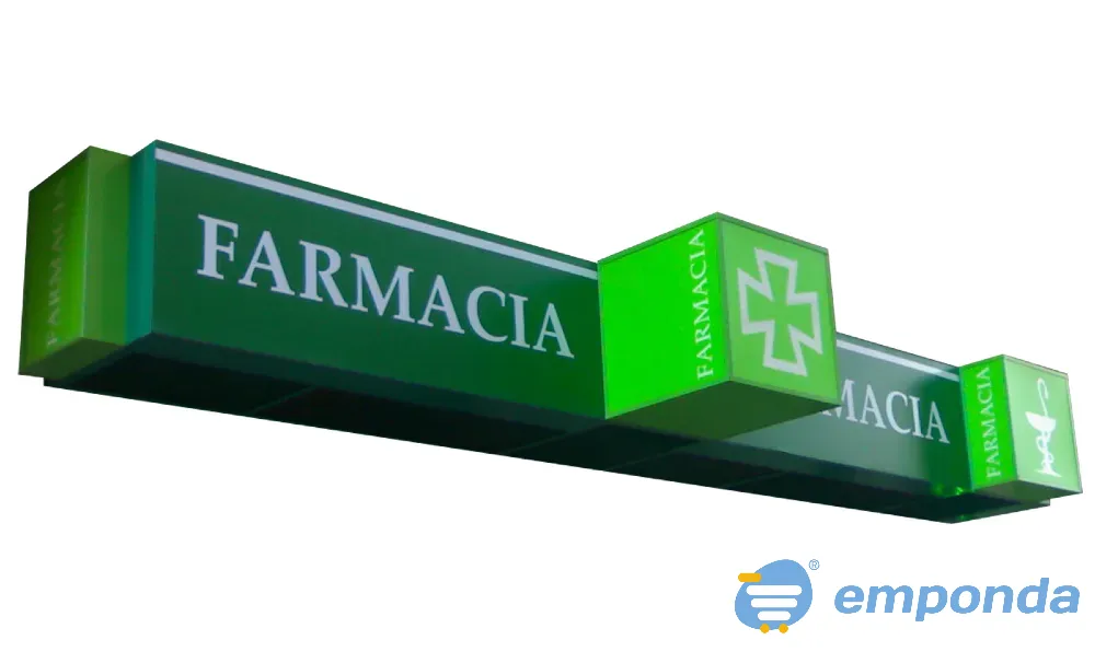 Colocación de carteles con alucobond para farmacias en Hudso Lanús - imagen 2