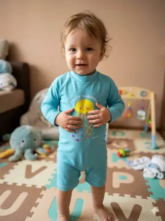 Enterito, traje de baño para bebe con proteccion UV. Nuevo Floresta