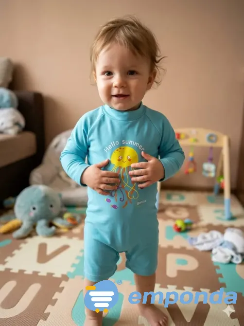Enterito, traje de baño para bebe con proteccion UV. Nuevo Floresta - imagen 1