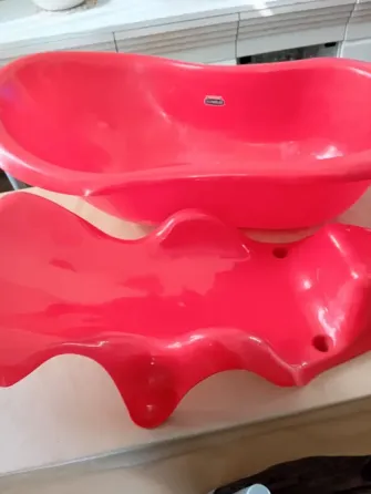Bañera ergonomica con adaptador/reductor extraible Floresta