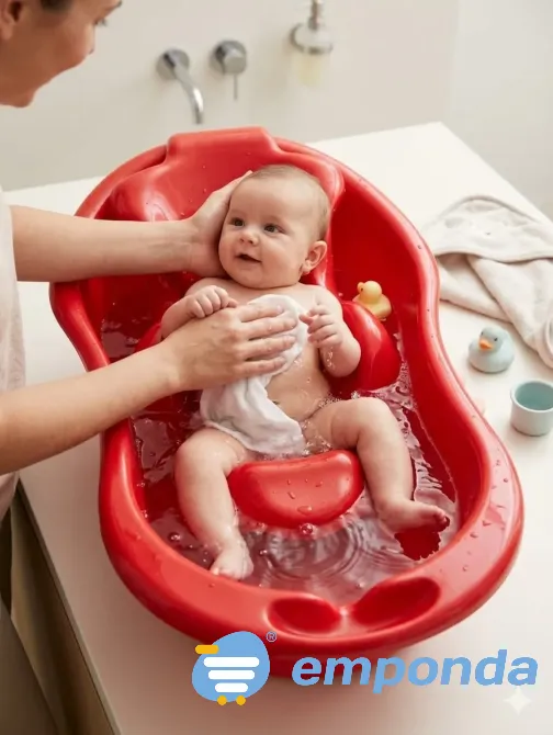 Bañera ergonomica con adaptador/reductor extraible Floresta - imagen 1