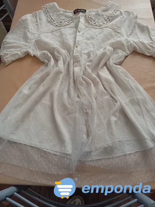 Blusa estilo romantico, con mezcla de texturas Floresta - imagen 6