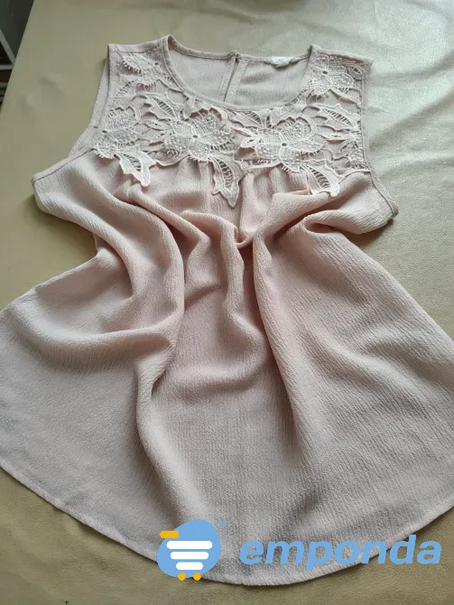 Blusa elegante sin mangas, estilo romantico Floresta - imagen 5