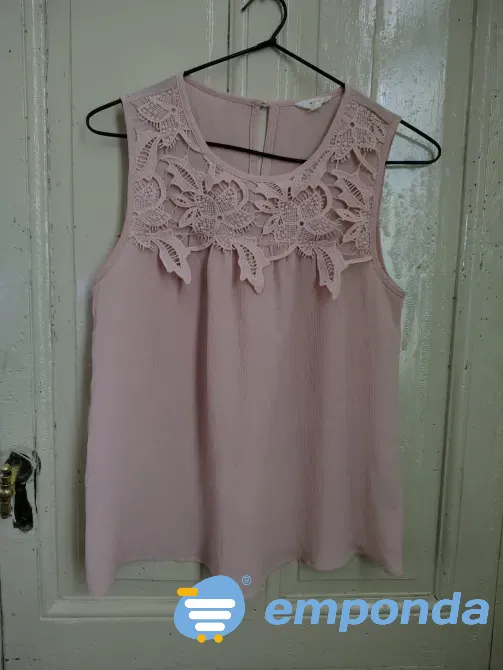 Blusa elegante sin mangas, estilo romantico Floresta - imagen 4