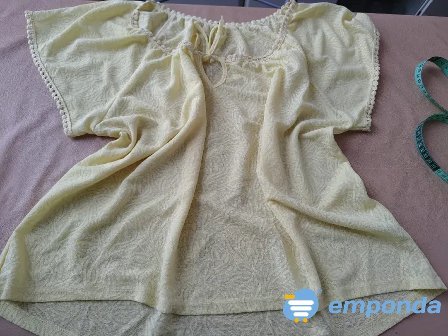 Remera transparente manga corta, estilo romantico Floresta - imagen 6