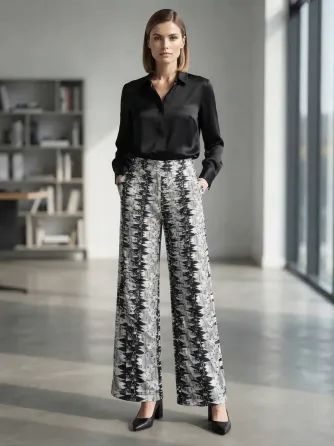 Pantalon corte palazzo fresco y super comodo Floresta