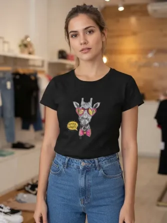 Remera con estampa jirafa fashion Floresta