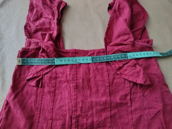 Blusa, top terracota, escote cuadrado Floresta