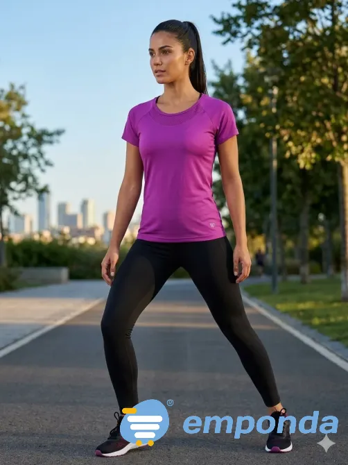 Remera deportiva, tela respirable en espalda Floresta - imagen 1
