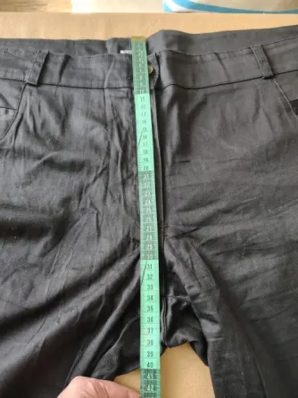 Pantalon recto de gabardina, super amplio Floresta