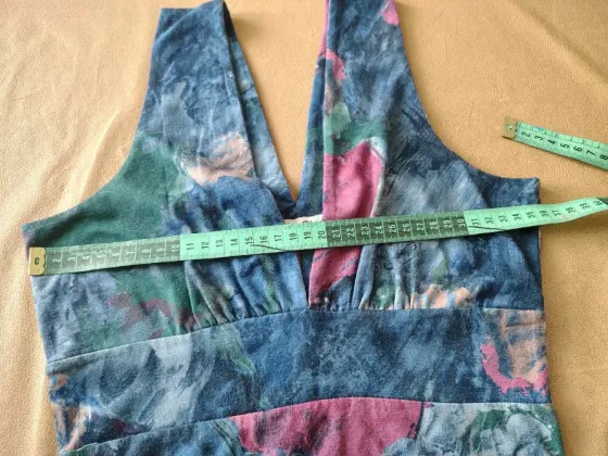 Vestido evase, estampado de largo tres cuartos Floresta