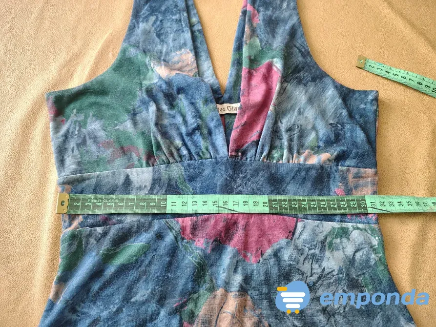 Vestido evase, estampado de largo tres cuartos Floresta - imagen 3