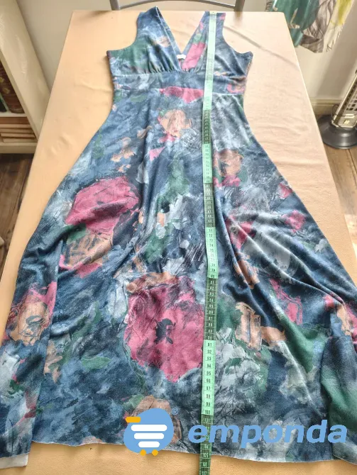 Vestido evase, estampado de largo tres cuartos Floresta - imagen 5