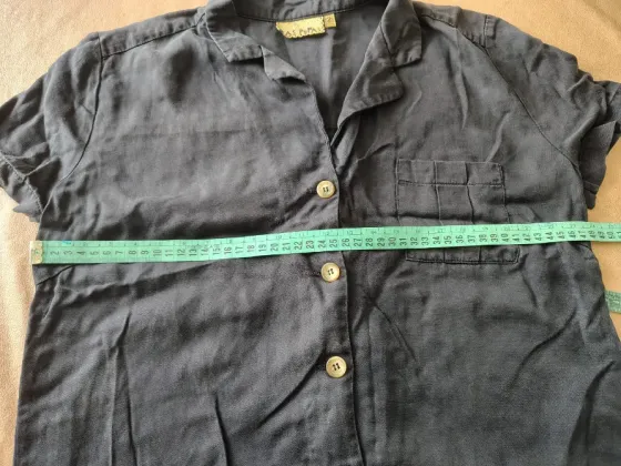 Camisa a la cintura, manga corta Floresta