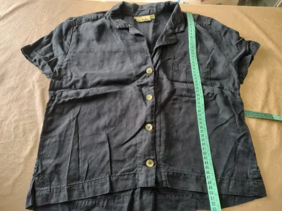 Camisa a la cintura, manga corta Floresta