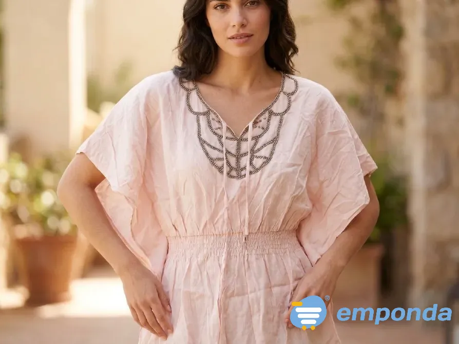 Blusa con canutillos en escote Floresta - imagen 1