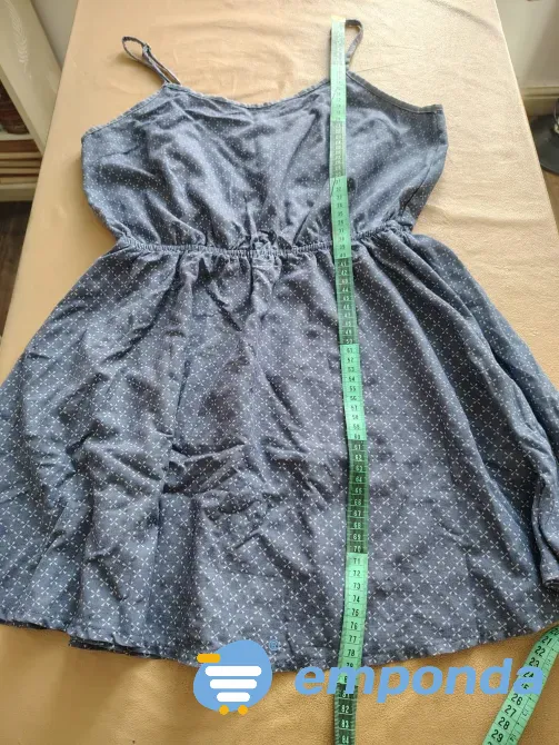 Vestido corto con abertura en espalda, super fresco Floresta - imagen 3