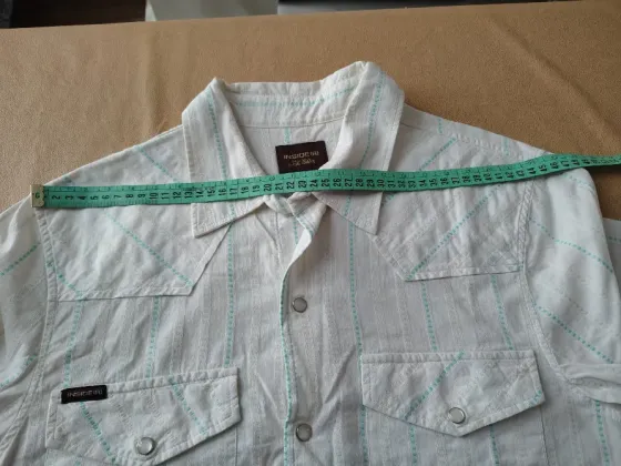 Camisa rayada, manga corta de hombre Floresta