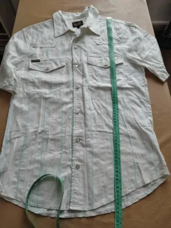 Camisa rayada, manga corta de hombre Floresta