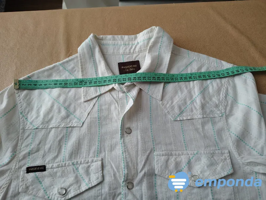 Camisa rayada, manga corta de hombre Floresta - imagen 4