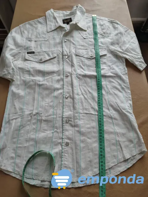Camisa rayada, manga corta de hombre Floresta - imagen 3