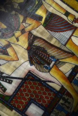 Papiros Artesanales Originales Egipto Decoración Interiores San Telmo